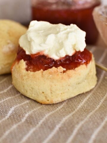 cream scones with jam and cream
