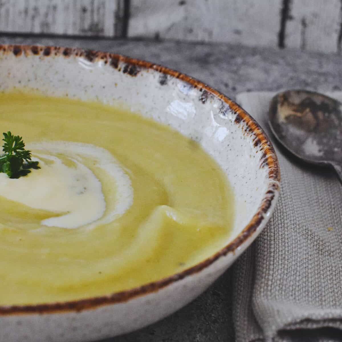 choko soup in bowl.