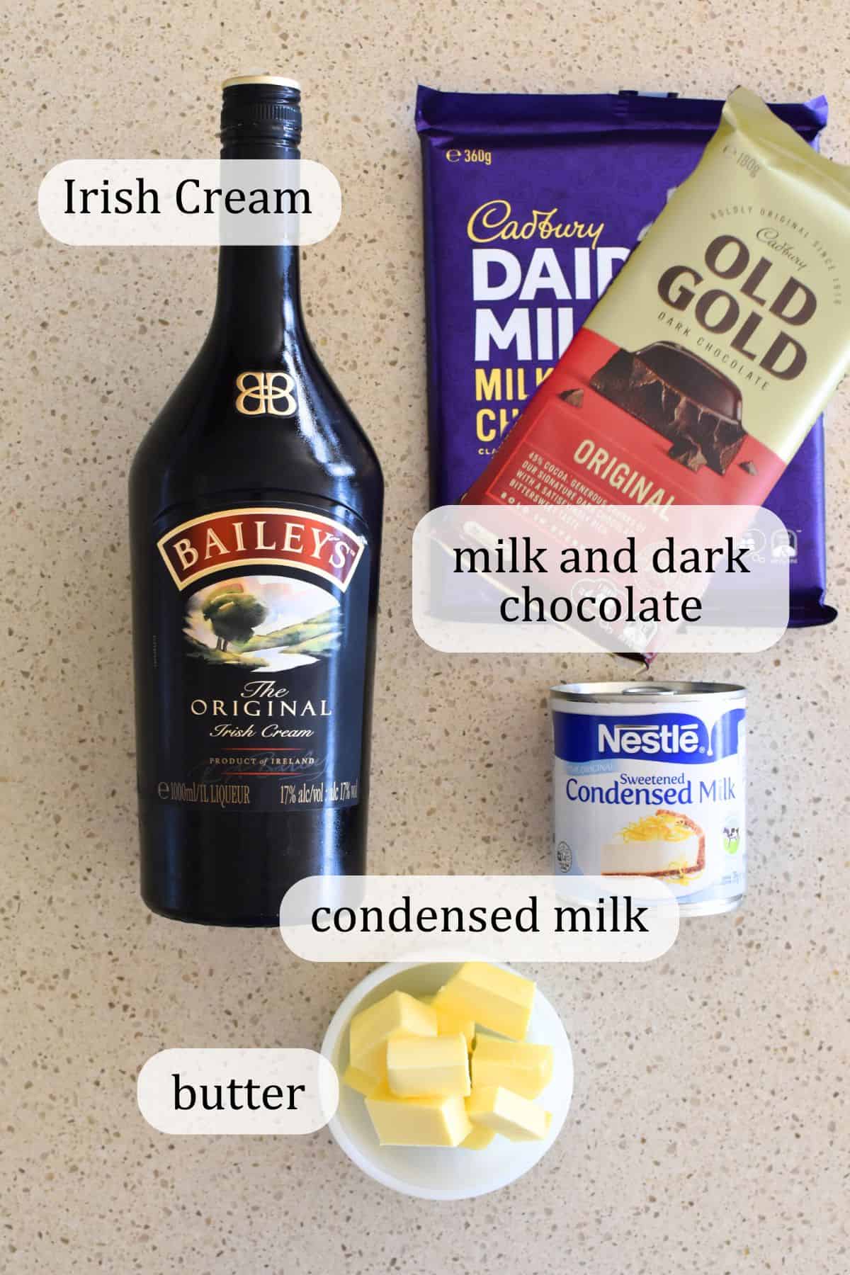 Ingredient for Bailey's Fudge