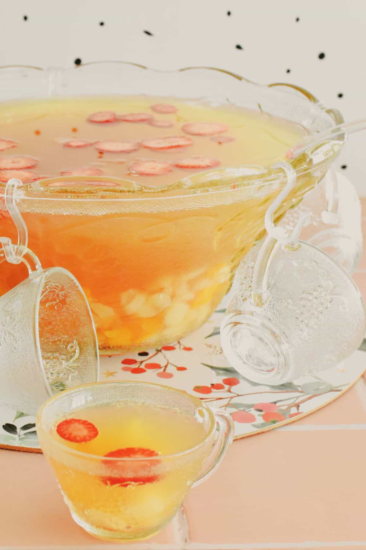 Fruit Punch in a punch bowl.