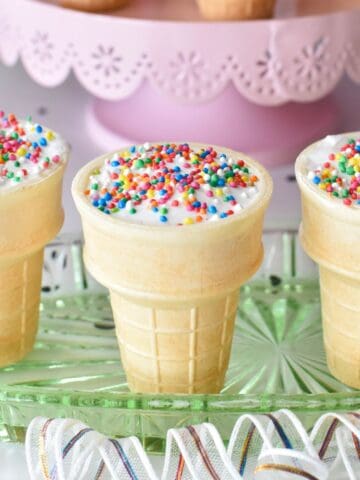 Marshmallow Cones on plate.
