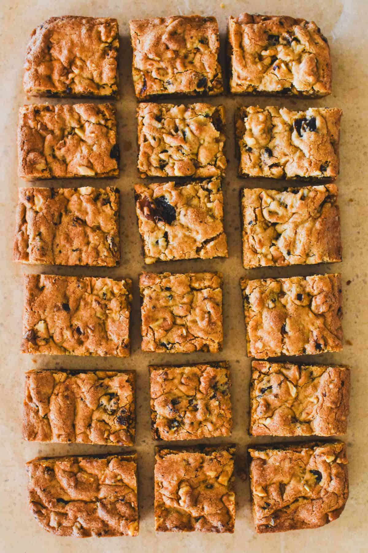 Date Slice cut into squares.